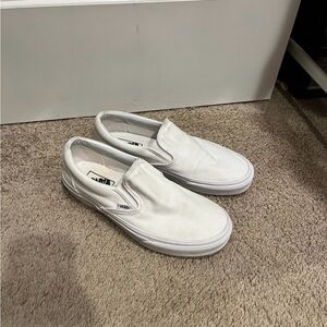 Vans Women's Classic White Slip-On Sneakers